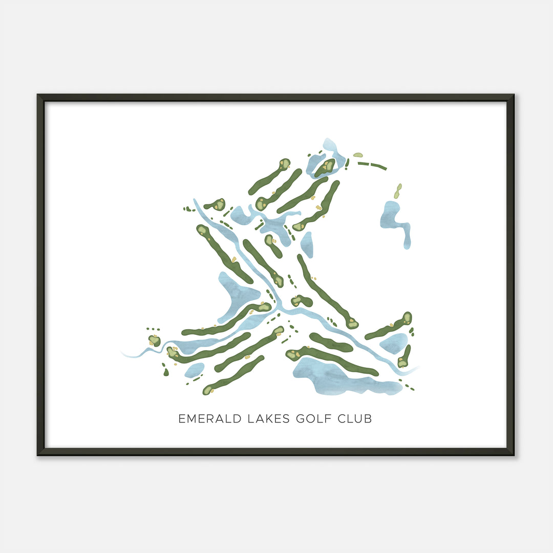 Print of Emerald Lakes Golf Club Modern Map