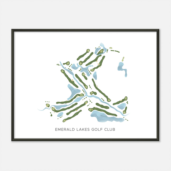 Print of Emerald Lakes Golf Club Modern Map