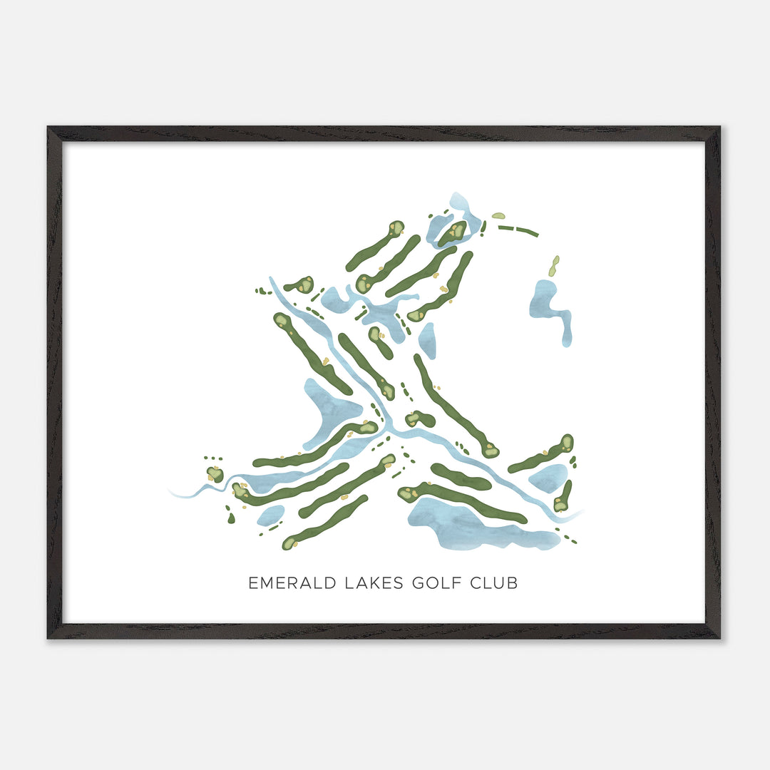 Print of Emerald Lakes Golf Club Modern Map
