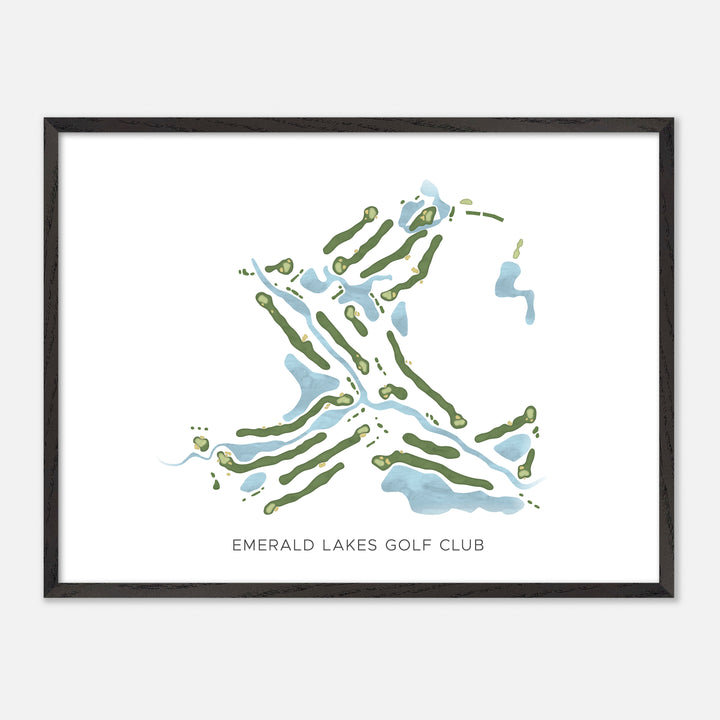 Print of Emerald Lakes Golf Club Modern Map