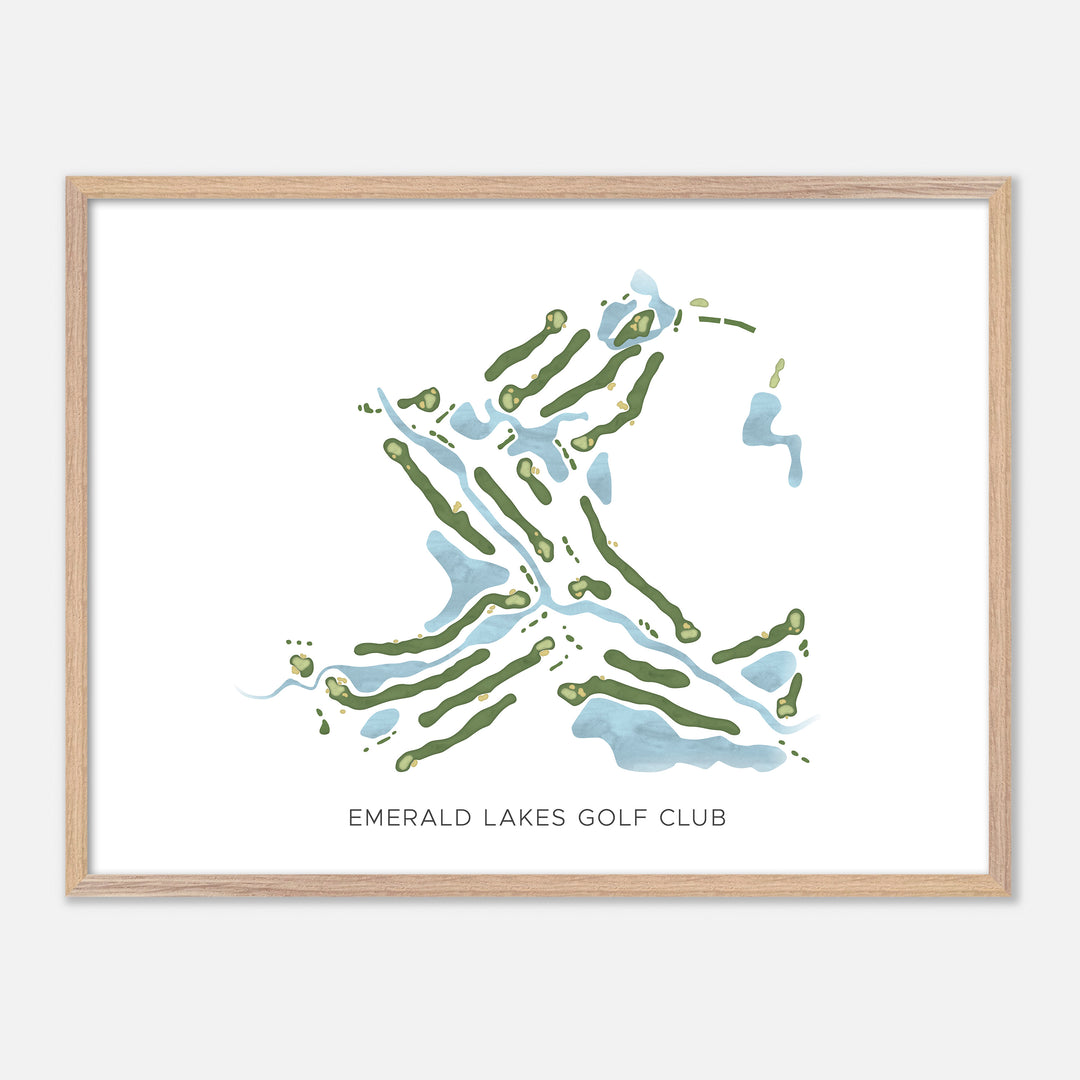 Print of Emerald Lakes Golf Club Modern Map