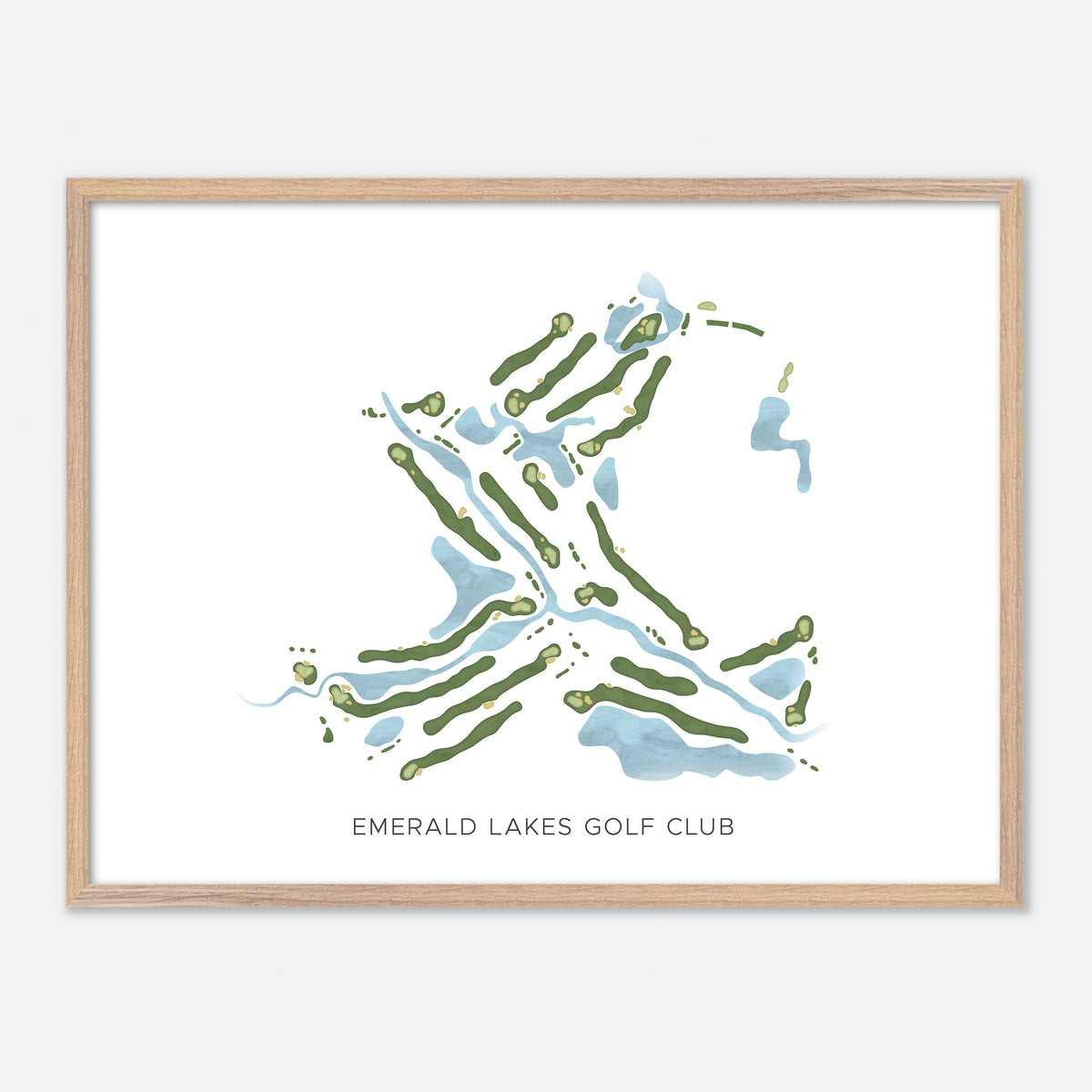 Print of Emerald Lakes Golf Club Modern Map