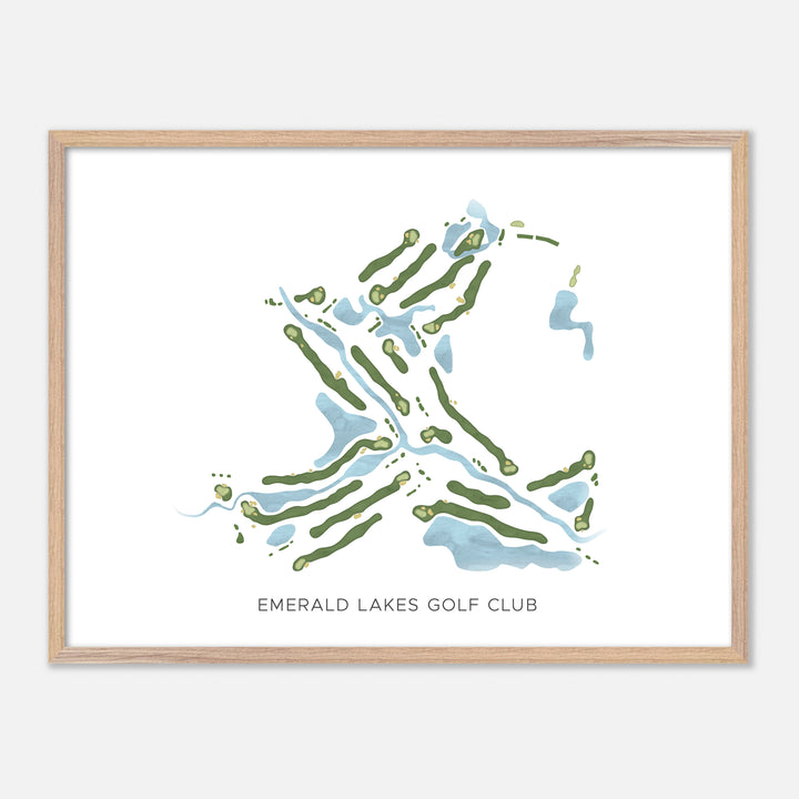 Print of Emerald Lakes Golf Club Modern Map