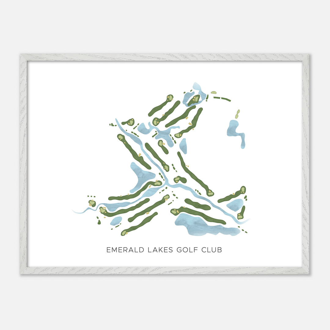 Print of Emerald Lakes Golf Club Modern Map