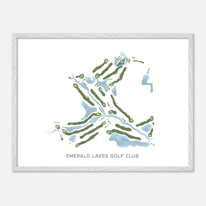 Print of Emerald Lakes Golf Club Modern Map