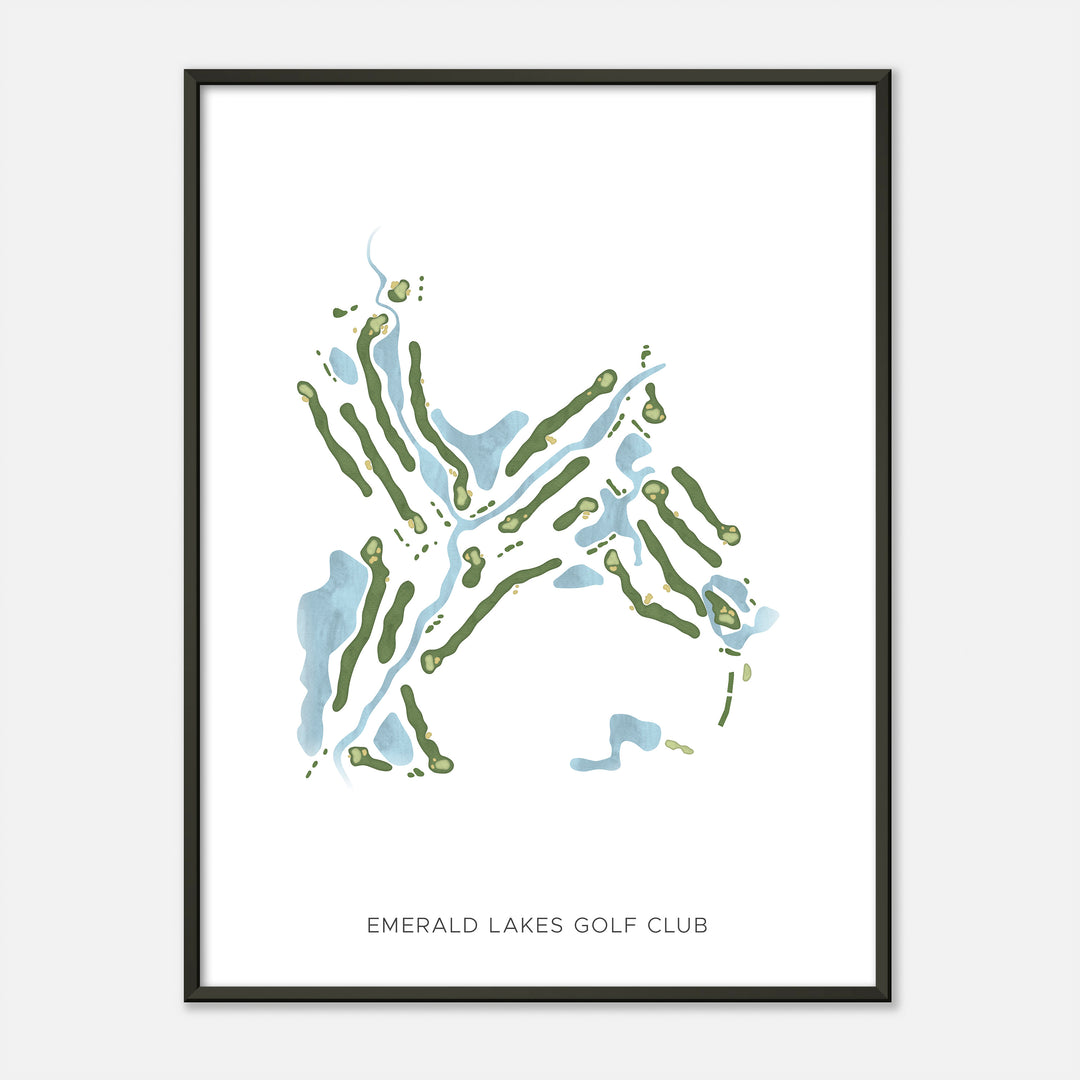 Print of Emerald Lakes Golf Club Modern Map