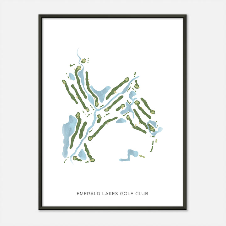 Print of Emerald Lakes Golf Club Modern Map