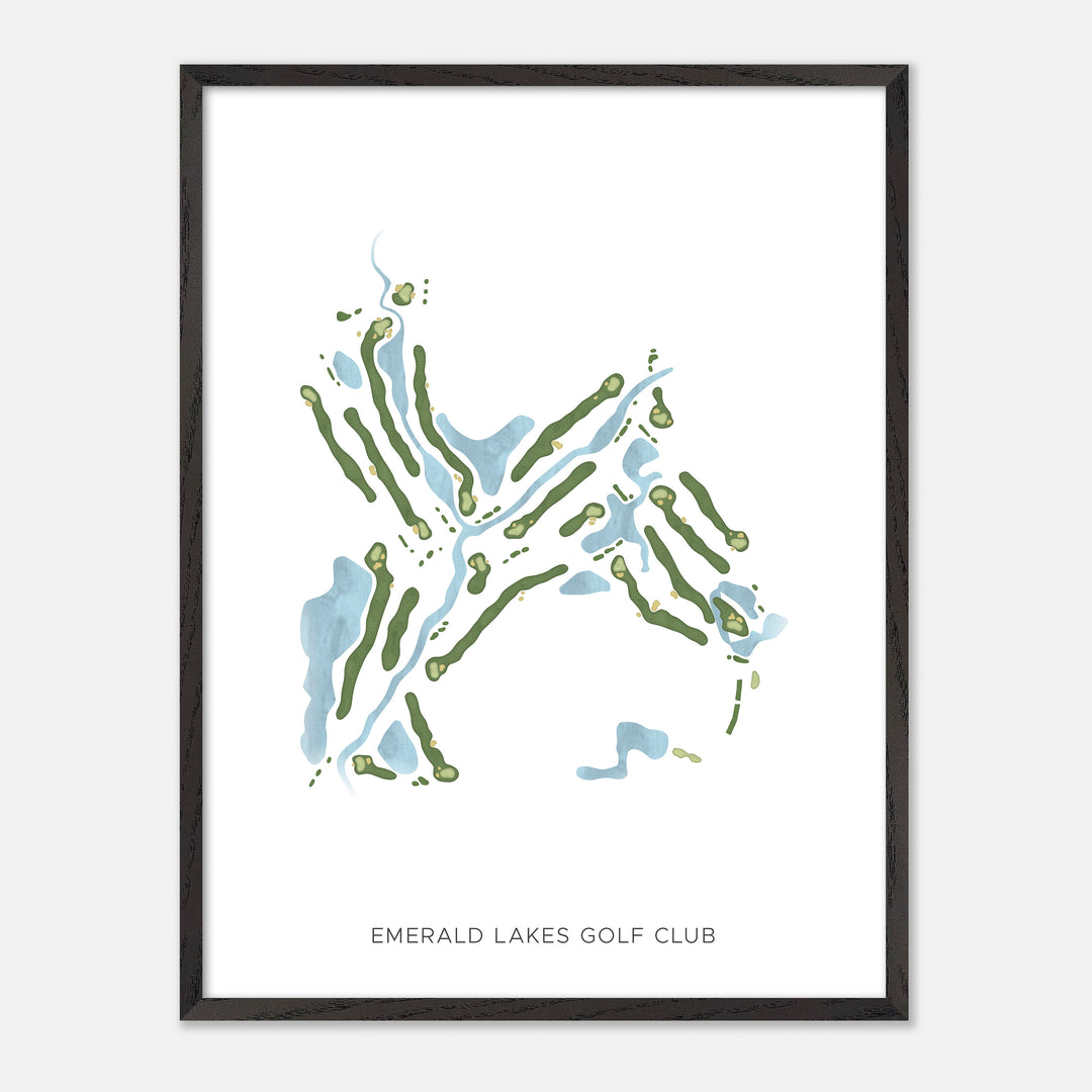 Print of Emerald Lakes Golf Club Modern Map