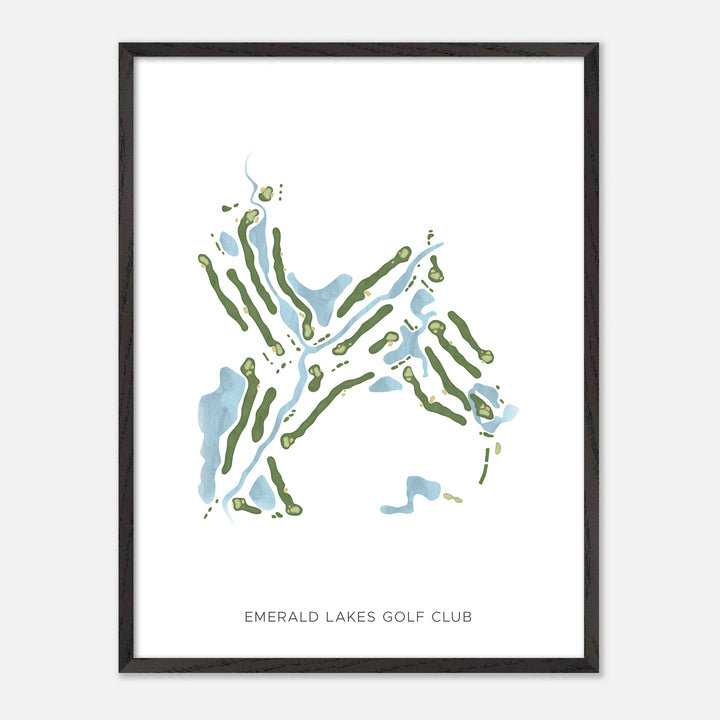 Print of Emerald Lakes Golf Club Modern Map