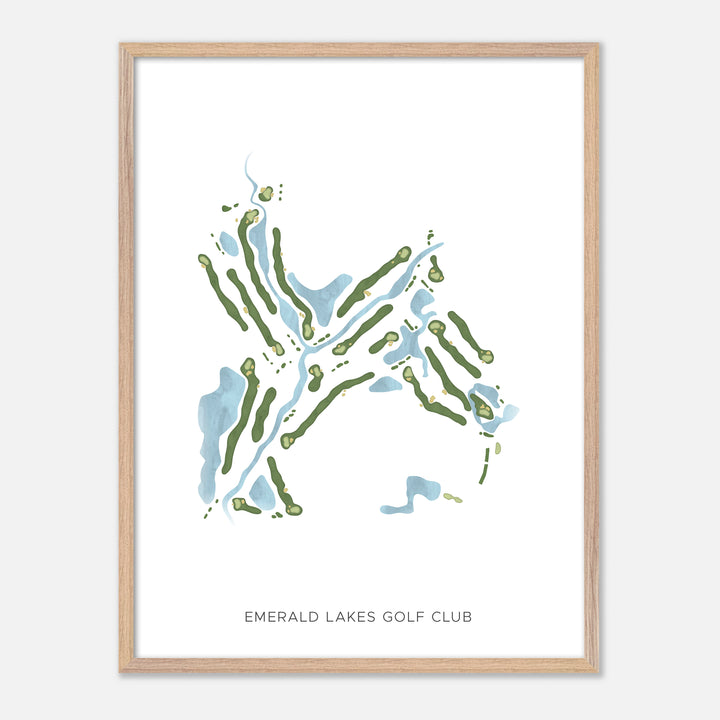 Print of Emerald Lakes Golf Club Modern Map