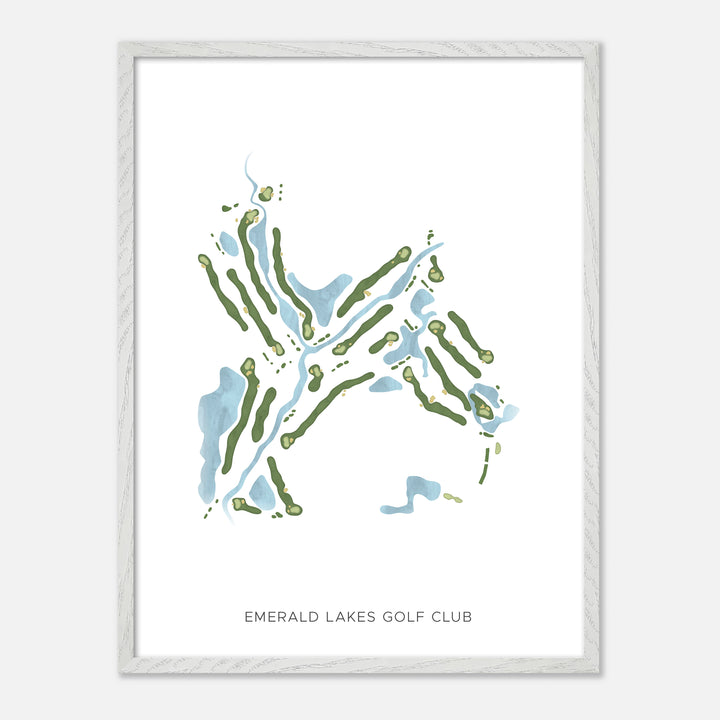 Print of Emerald Lakes Golf Club Modern Map