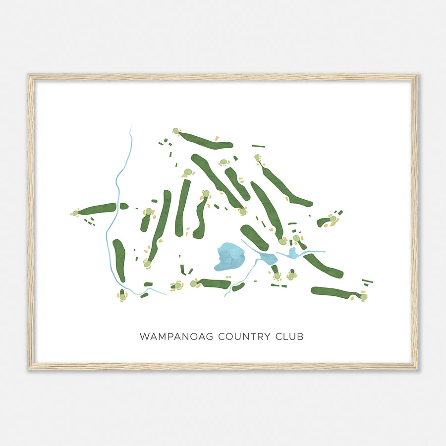 Print of Wampanoag Country Club Modern Map