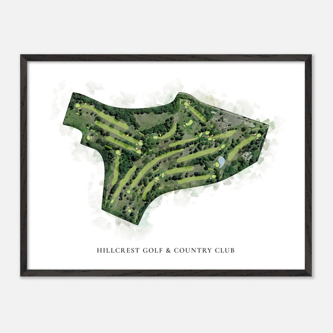 Print of Hillcrest Golf & Country Club Classic Map