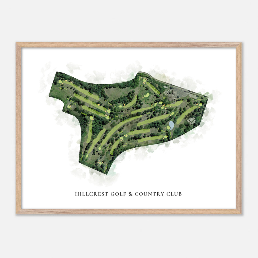 Print of Hillcrest Golf & Country Club Classic Map