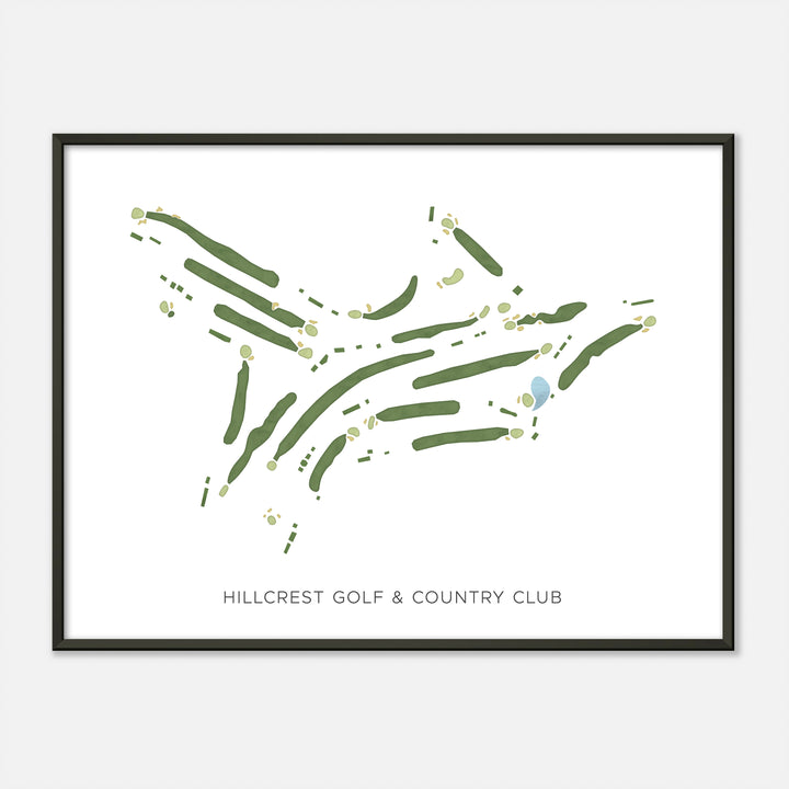 Print of Hillcrest Golf & Country Club Modern Map