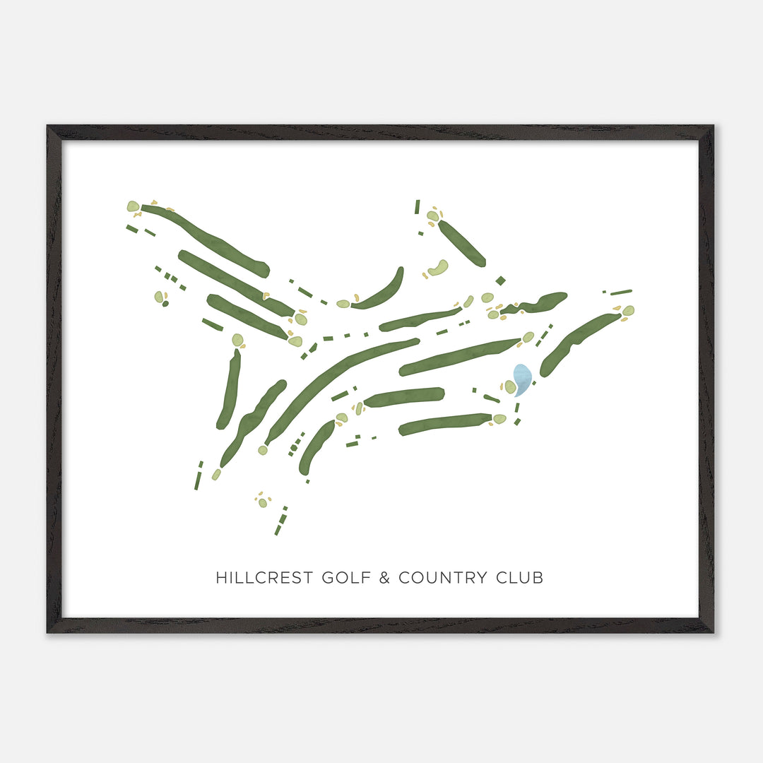 Print of Hillcrest Golf & Country Club Modern Map