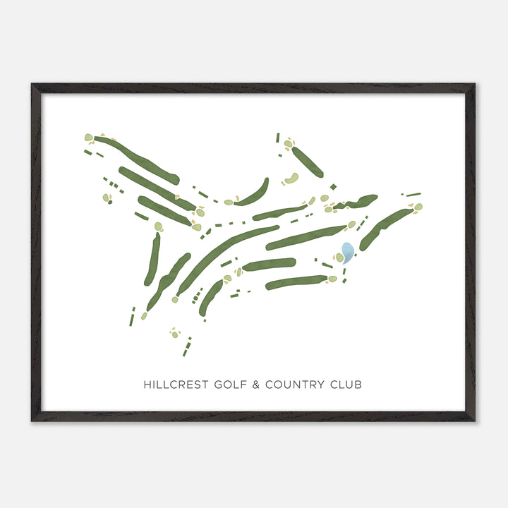 Print of Hillcrest Golf & Country Club Modern Map