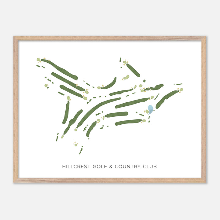 Print of Hillcrest Golf & Country Club Modern Map