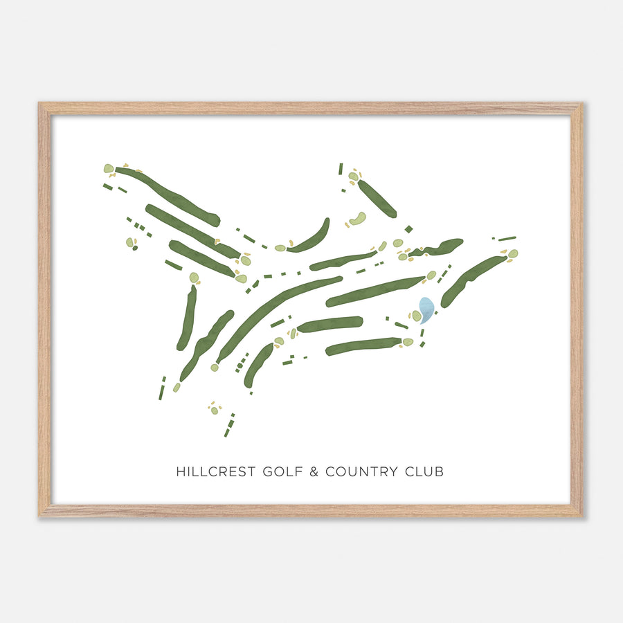 Print of Hillcrest Golf & Country Club Modern Map
