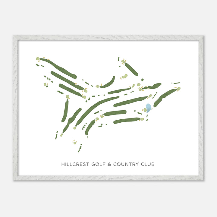 Print of Hillcrest Golf & Country Club Modern Map