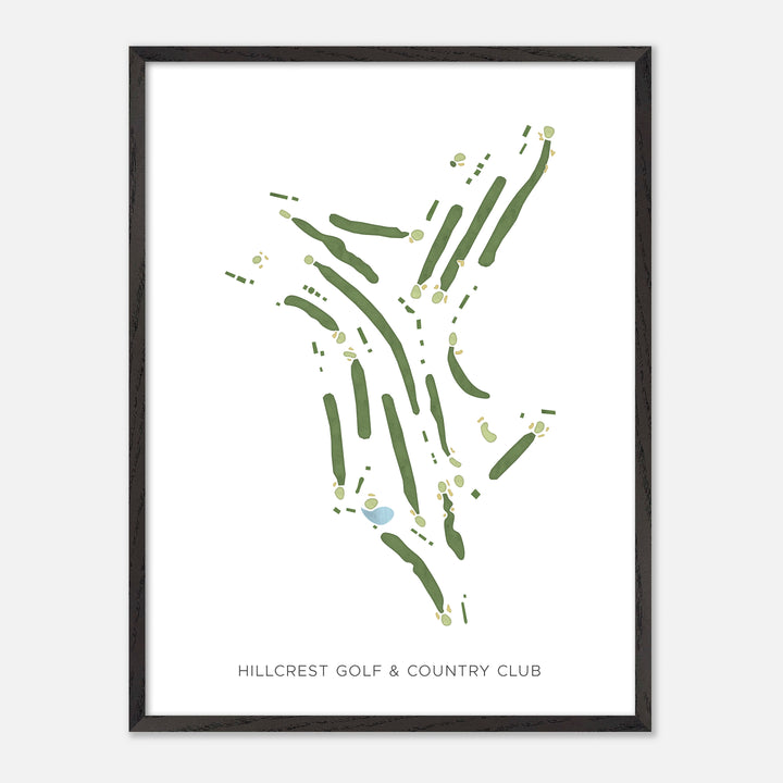 Print of Hillcrest Golf & Country Club Modern Map