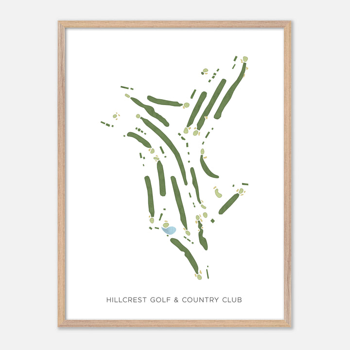 Print of Hillcrest Golf & Country Club Modern Map