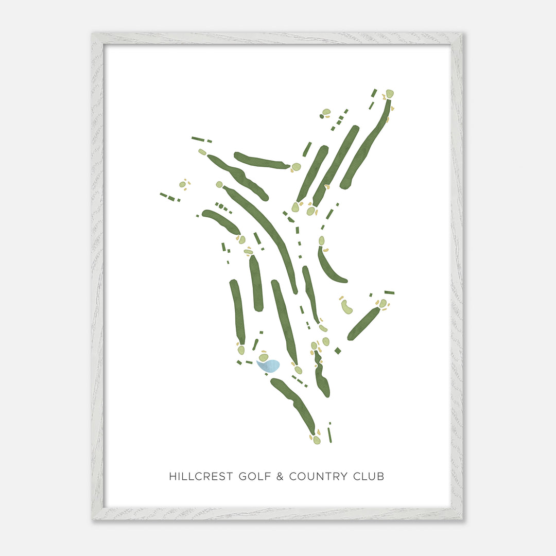 Print of Hillcrest Golf & Country Club Modern Map