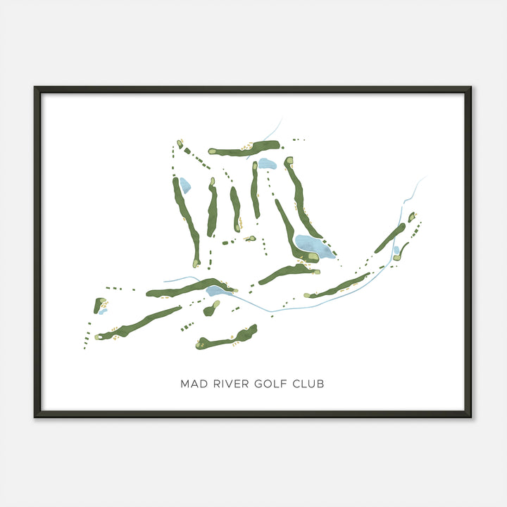 Print of Mad River Golf Club Modern Map