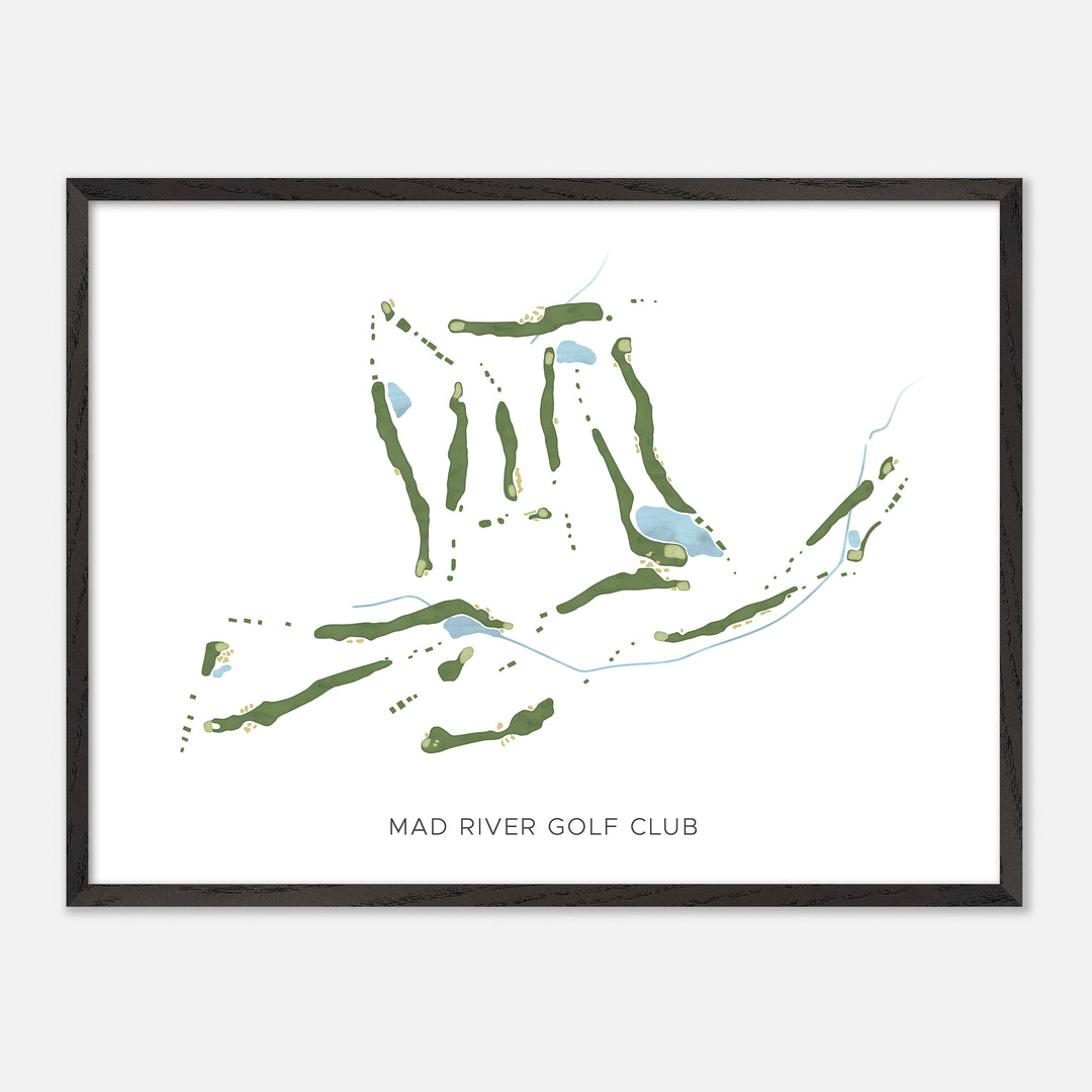 Print of Mad River Golf Club Modern Map