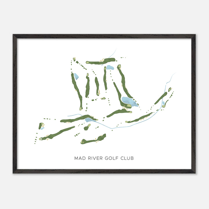 Print of Mad River Golf Club Modern Map