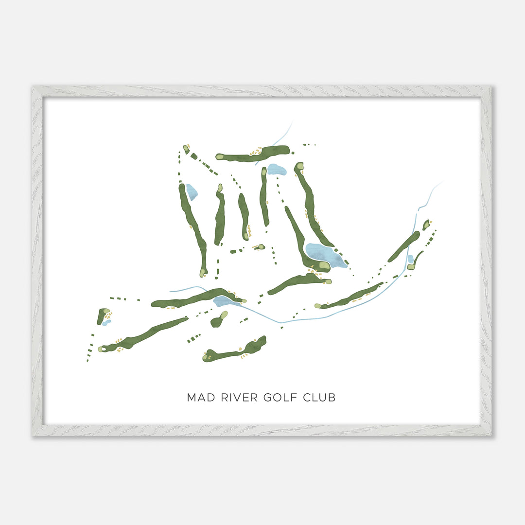 Print of Mad River Golf Club Modern Map