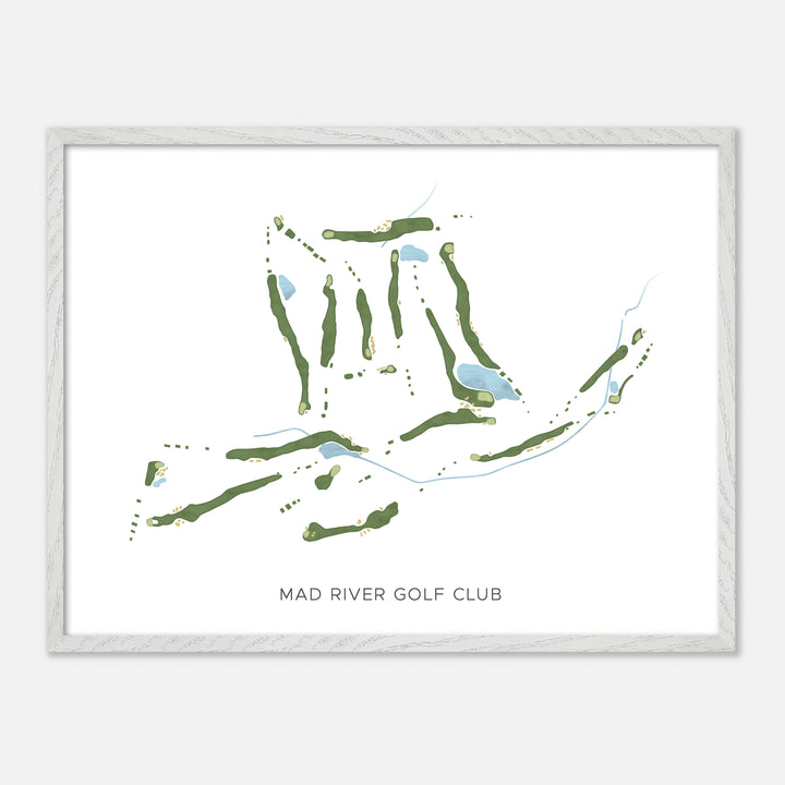 Print of Mad River Golf Club Modern Map