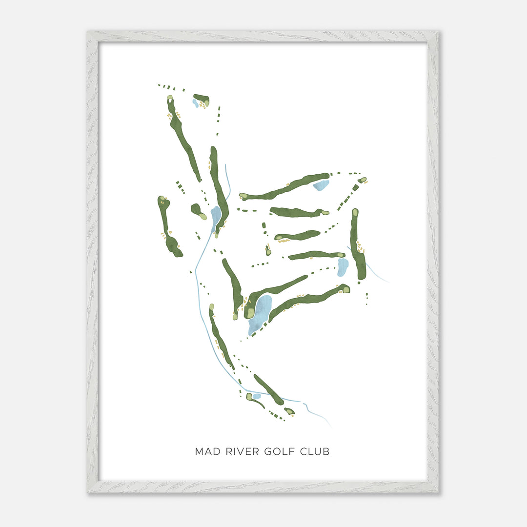 Print of Mad River Golf Club Modern Map
