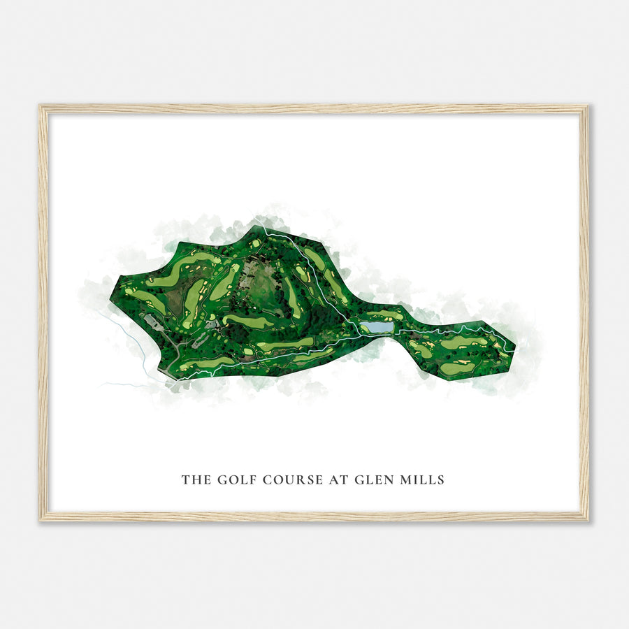 Print of The Golf Course At Glen Mills Classic Map