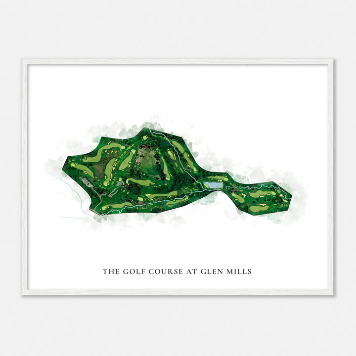 Print of The Golf Course At Glen Mills Classic Map