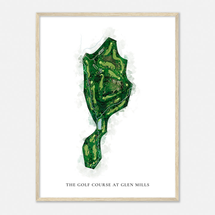 Print of The Golf Course At Glen Mills Classic Map