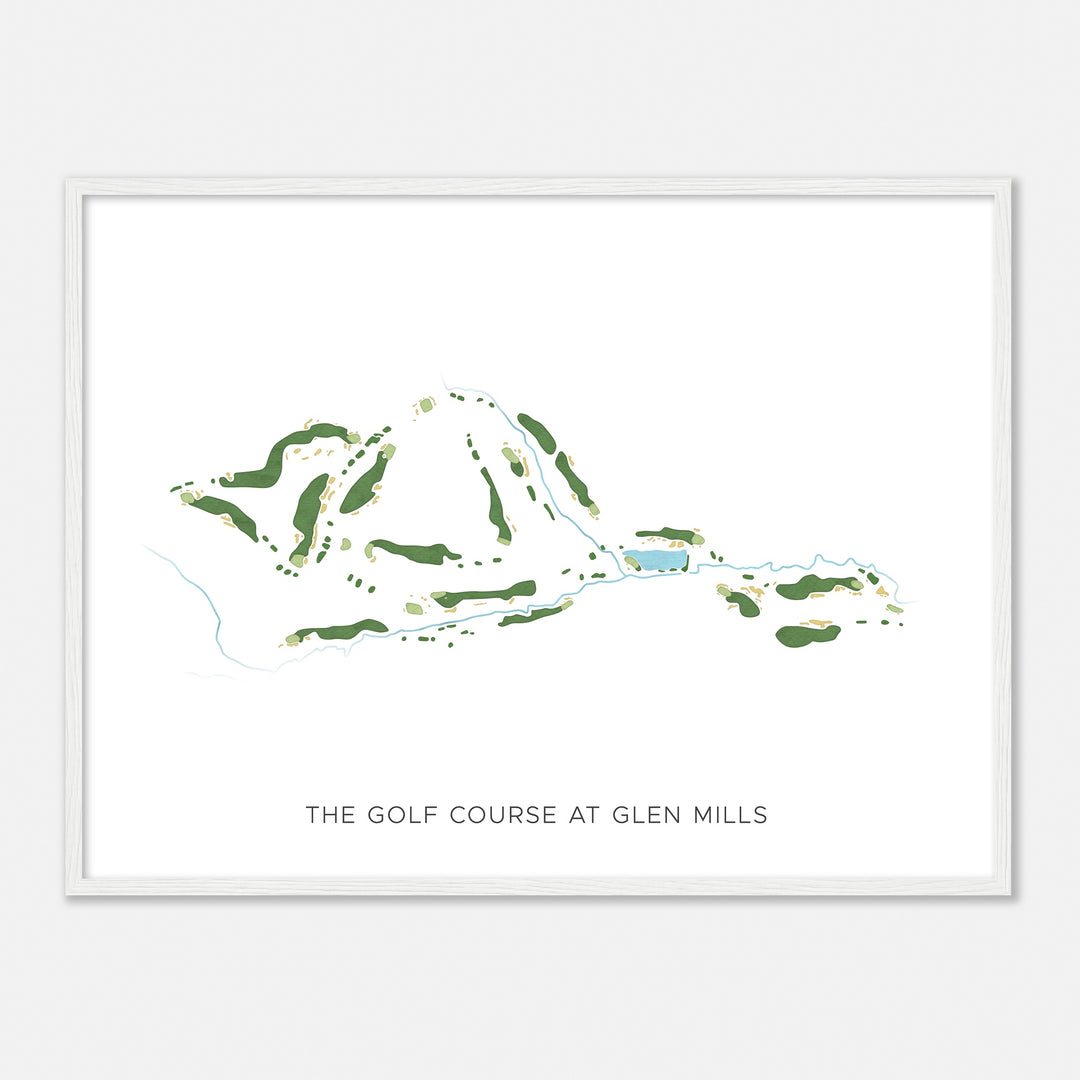 Print of The Golf Course At Glen Mills Modern Map