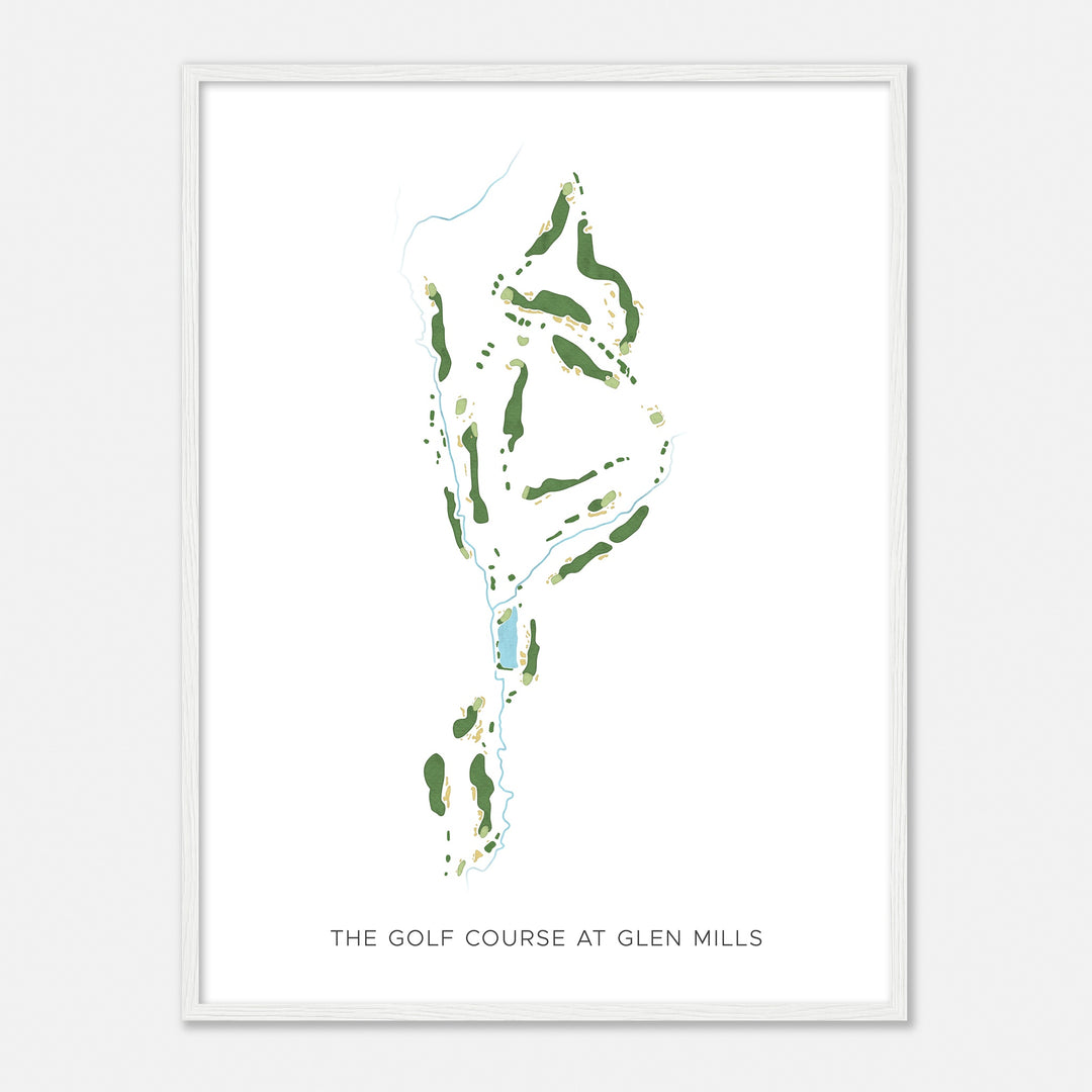 Print of The Golf Course At Glen Mills Modern Map