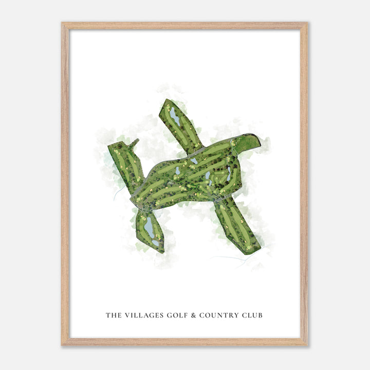 Print of The Villages Golf &amp; Country Club Classic Map