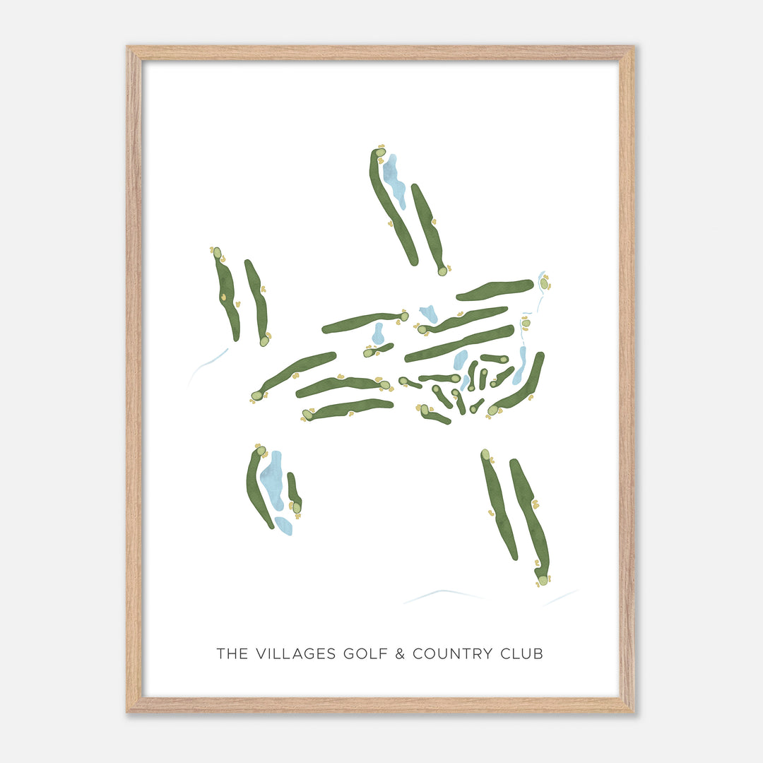 Print of The Villages Golf &amp; Country Club Modern Map