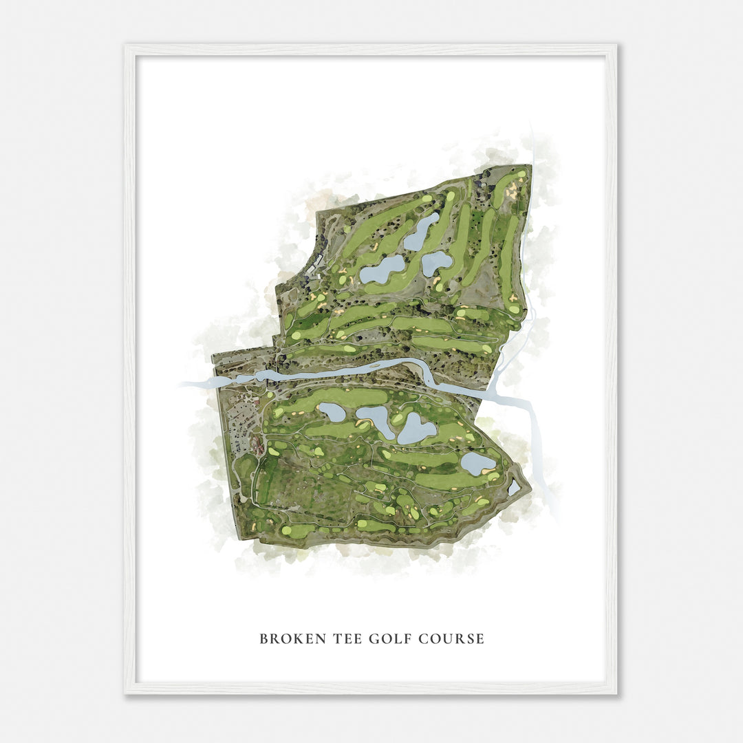 Print of Broken Tee Golf Course Classic Map