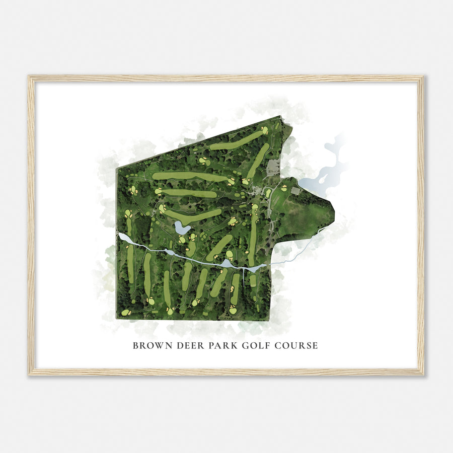 Print of Brown Deer Park Golf Course Classic Map