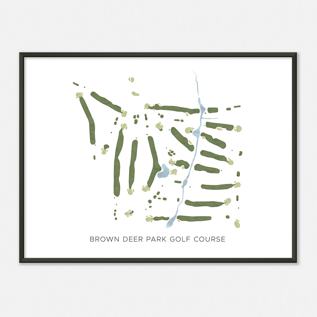 Print of Brown Deer Park Golf Course Modern Map