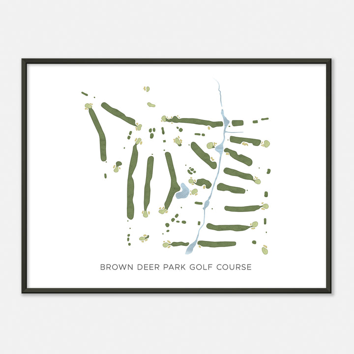 Print of Brown Deer Park Golf Course Modern Map