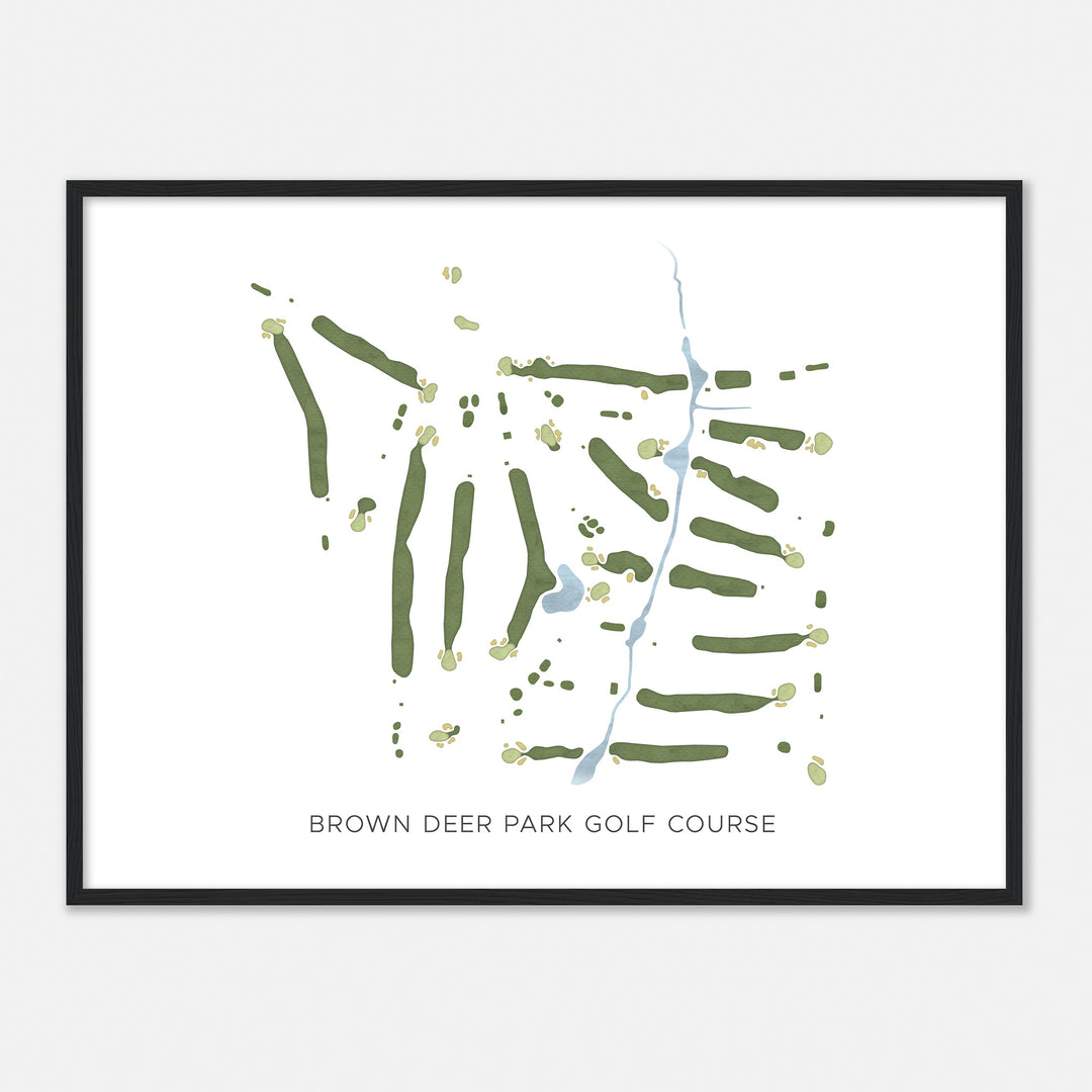 Print of Brown Deer Park Golf Course Modern Map