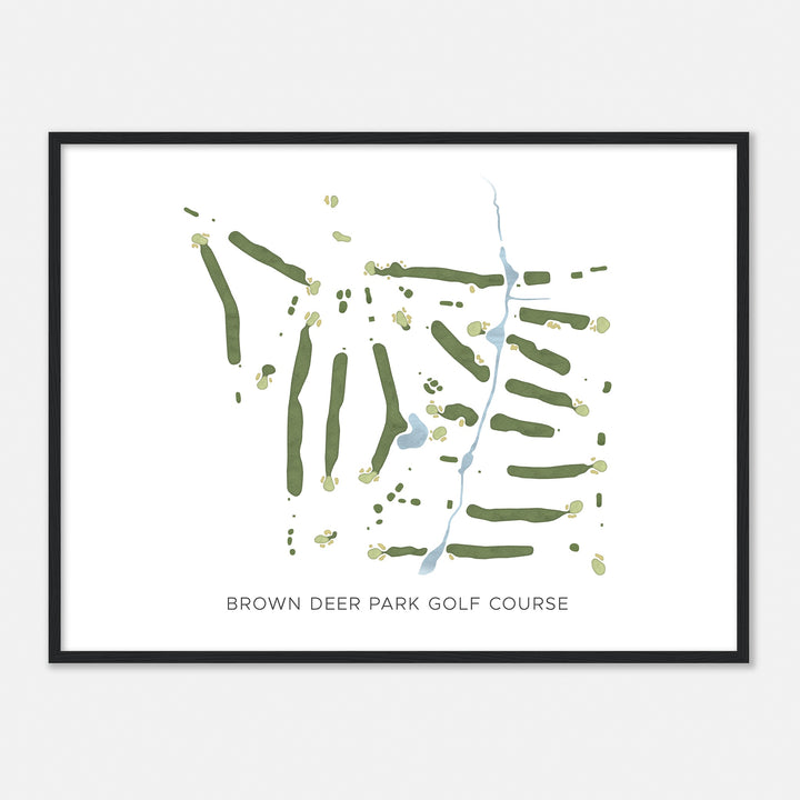 Print of Brown Deer Park Golf Course Modern Map