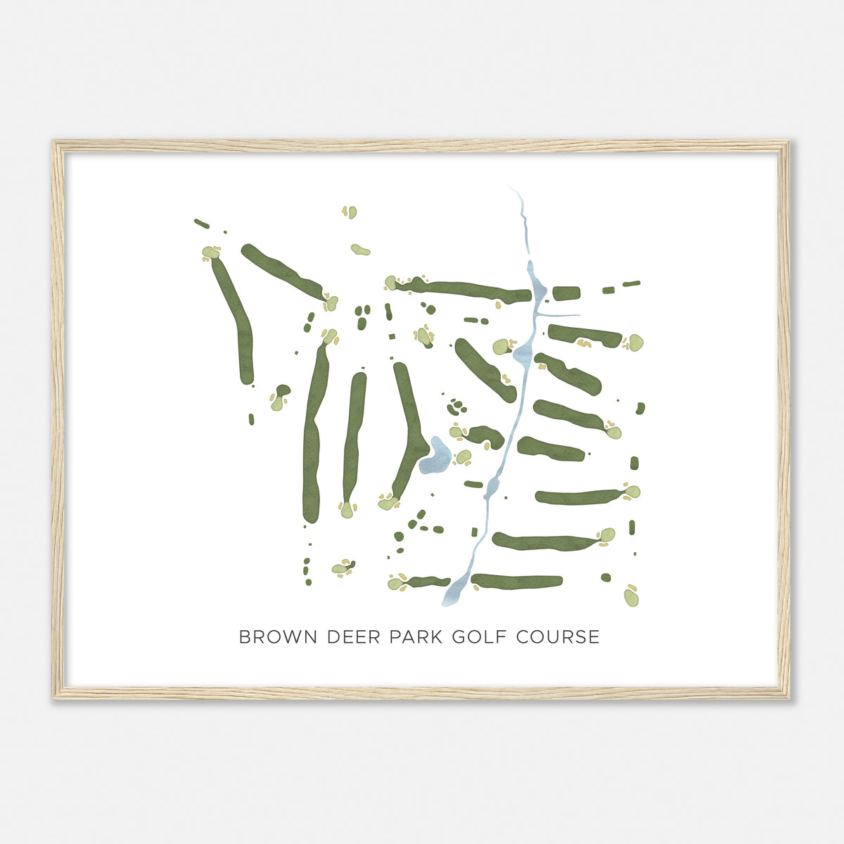 Print of Brown Deer Park Golf Course Modern Map