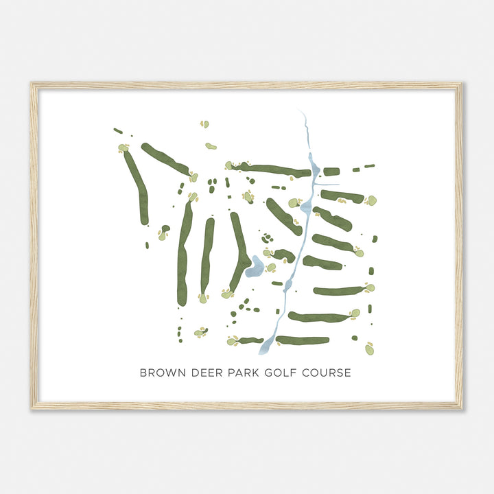 Print of Brown Deer Park Golf Course Modern Map