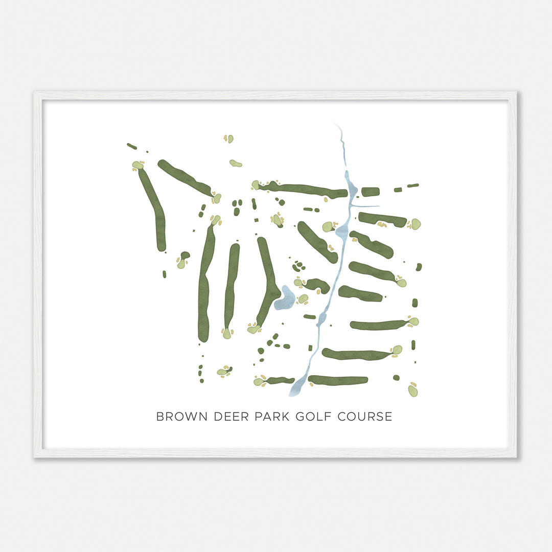 Print of Brown Deer Park Golf Course Modern Map