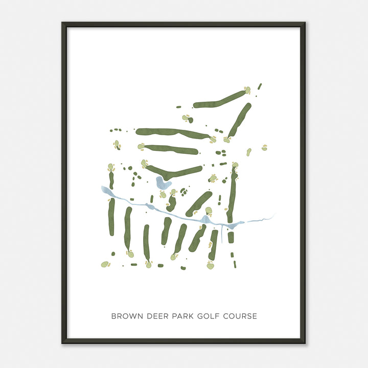 Print of Brown Deer Park Golf Course Modern Map